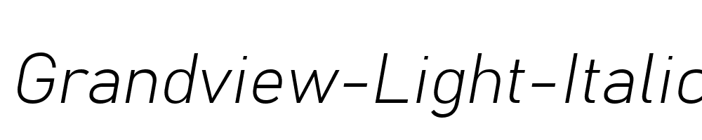 Grandview-Light-Italic