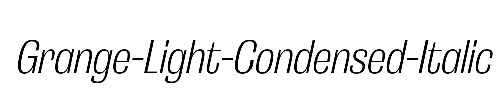 Grange-Light-Condensed-Italic