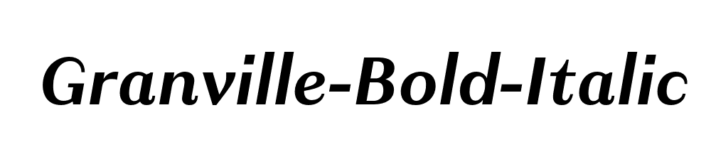 Granville-Bold-Italic