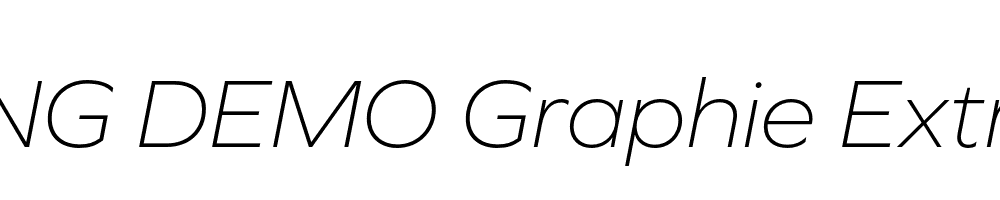  DEMO Graphie ExtraLight Italic