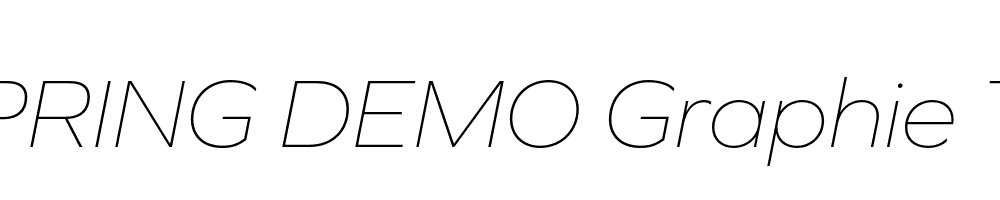  DEMO Graphie Thin Italic