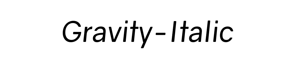 Gravity-Italic