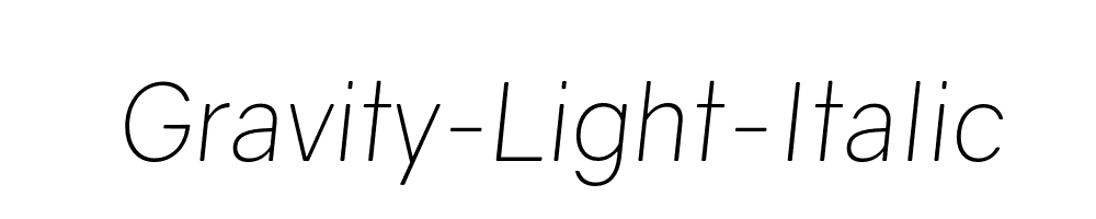 Gravity-Light-Italic