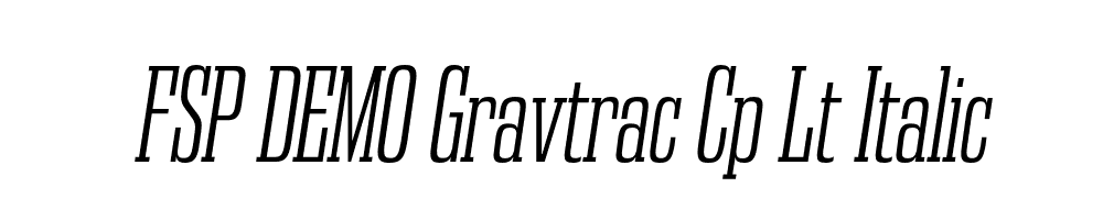 FSP DEMO Gravtrac Cp Lt Italic