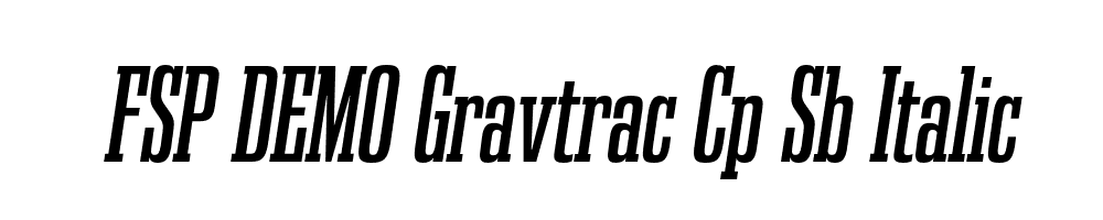 FSP DEMO Gravtrac Cp Sb Italic