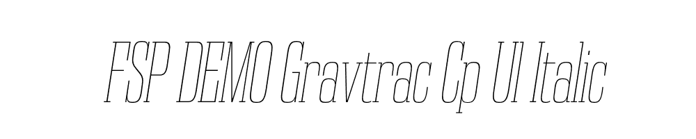 FSP DEMO Gravtrac Cp Ul Italic