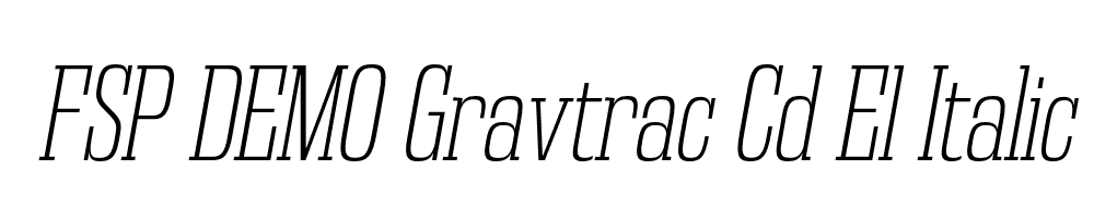 FSP DEMO Gravtrac Cd El Italic