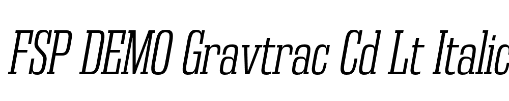 FSP DEMO Gravtrac Cd Lt Italic