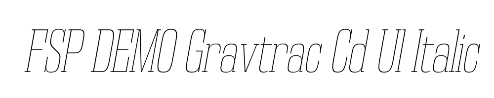 FSP DEMO Gravtrac Cd Ul Italic