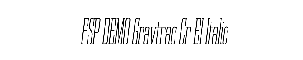 FSP DEMO Gravtrac Cr El Italic