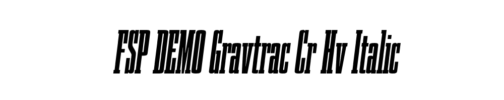 FSP DEMO Gravtrac Cr Hv Italic