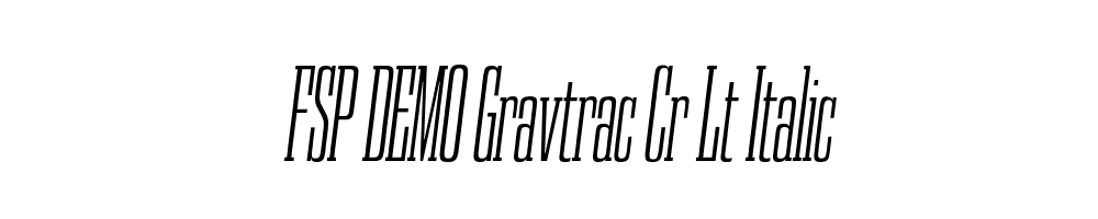 FSP DEMO Gravtrac Cr Lt Italic