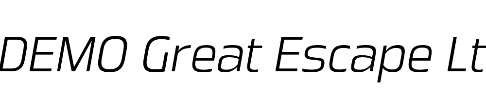 FSP DEMO Great Escape Lt Italic