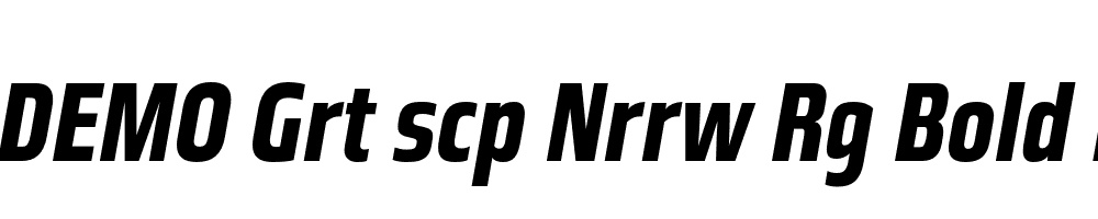 FSP DEMO Grt scp Nrrw Rg Bold Italic