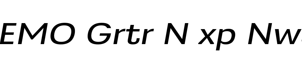 FSP DEMO Grtr N xp Nws Italic