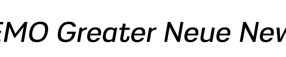 FSP DEMO Greater Neue News Italic