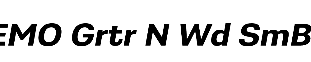 FSP DEMO Grtr N Wd SmBd Italic