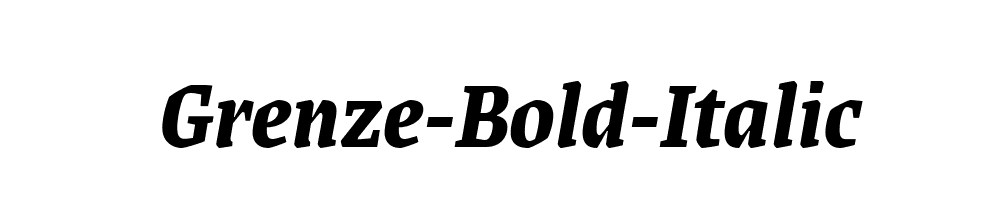 Grenze-Bold-Italic