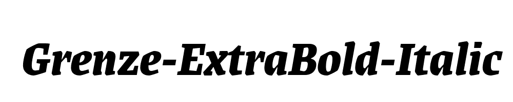 Grenze-ExtraBold-Italic