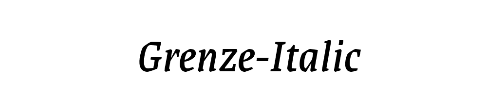 Grenze-Italic