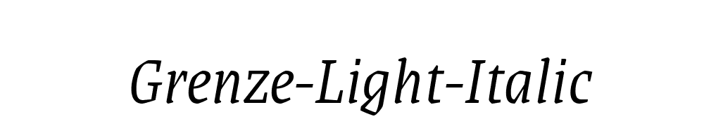 Grenze-Light-Italic