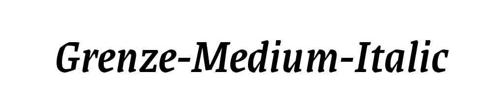 Grenze-Medium-Italic