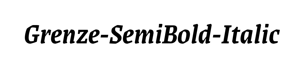 Grenze-SemiBold-Italic