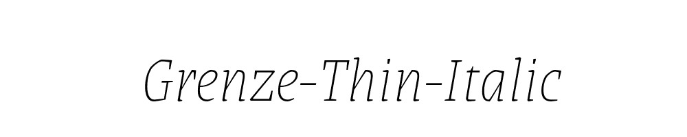 Grenze-Thin-Italic