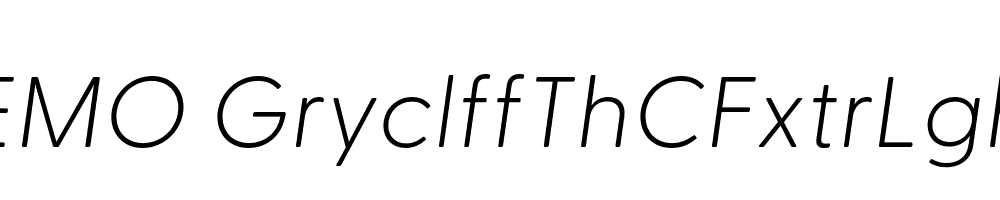 FSP DEMO GryclffThCFxtrLght Italic