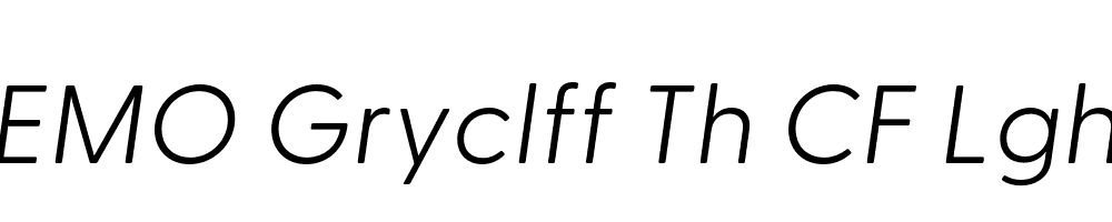 FSP DEMO Gryclff Th CF Lght Italic