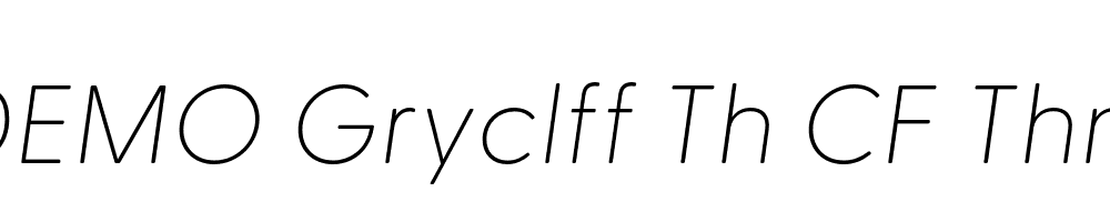 FSP DEMO Gryclff Th CF Thn Italic