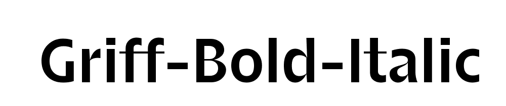 Griff-Bold-Italic