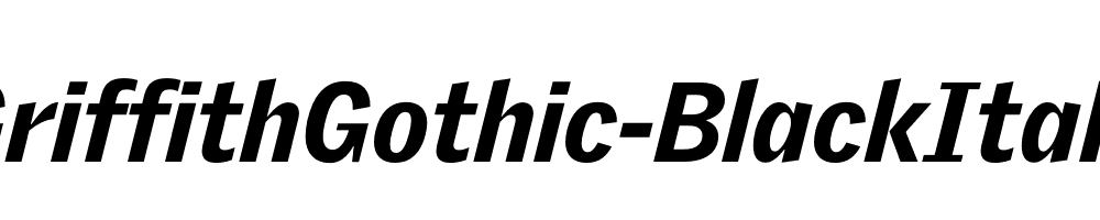 GriffithGothic-BlackItalic