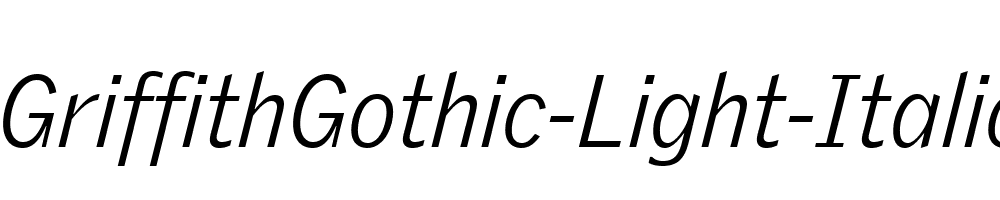 GriffithGothic-Light-Italic