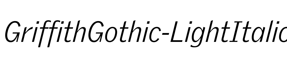 GriffithGothic-LightItalic