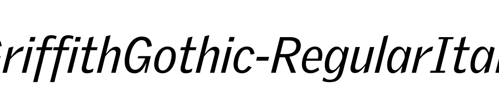 GriffithGothic-RegularItalic