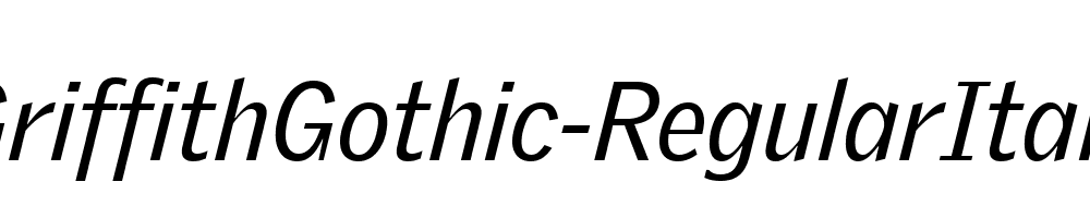 GriffithGothic-RegularItalic