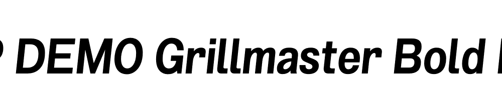 FSP DEMO Grillmaster Bold Italic