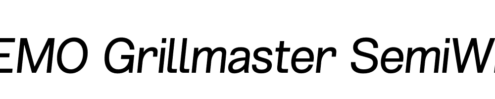 FSP DEMO Grillmaster SemiWide Italic