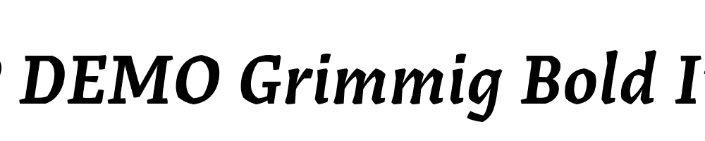 FSP DEMO Grimmig Bold Italic