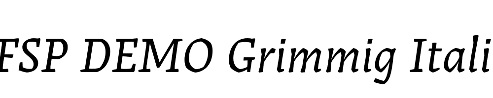 FSP DEMO Grimmig Italic