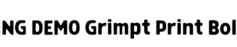  DEMO Grimpt Print Bold Regular