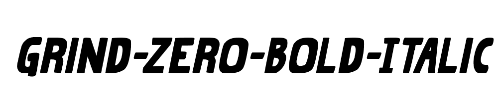 Grind-Zero-Bold-Italic