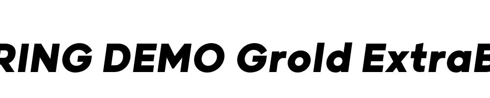  DEMO Grold ExtraBold Italic