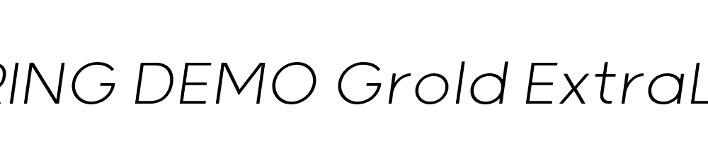  DEMO Grold ExtraLight Italic