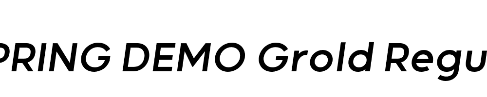  DEMO Grold Regular Italic