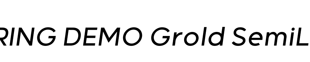  DEMO Grold SemiLight Italic