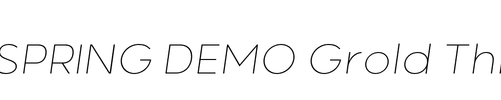  DEMO Grold Thin Italic