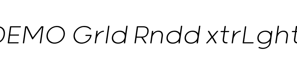 FSP DEMO Grld Rndd xtrLght Italic