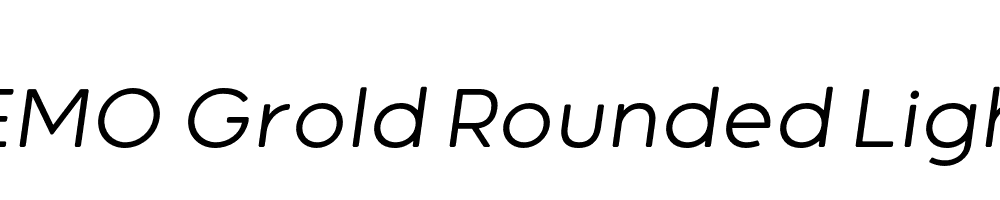 FSP DEMO Grold Rounded Light Italic